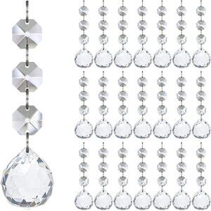 30pk Crystal Ornaments Christmas Tree Ball Acrylic Hanging Crystals Decor